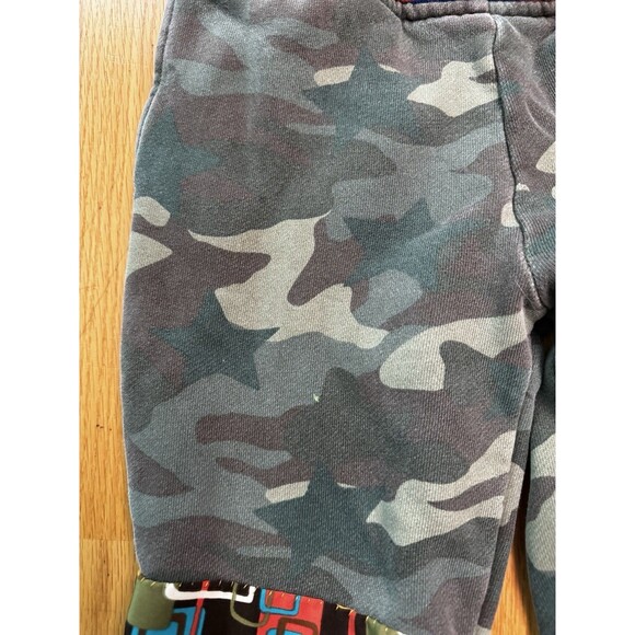 Mini Boden Upcycled Joggers Pants Green Camouflage Elastic Drawstring Size 6Y - Picture 7 of 11